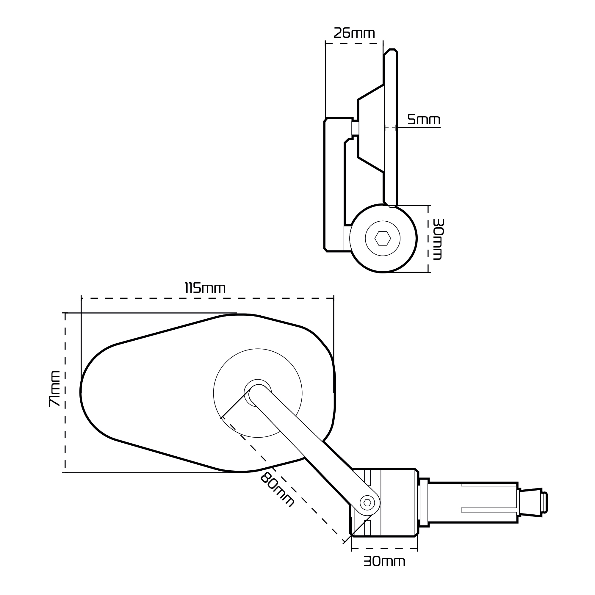 Shield 360° Bar End Ayna
