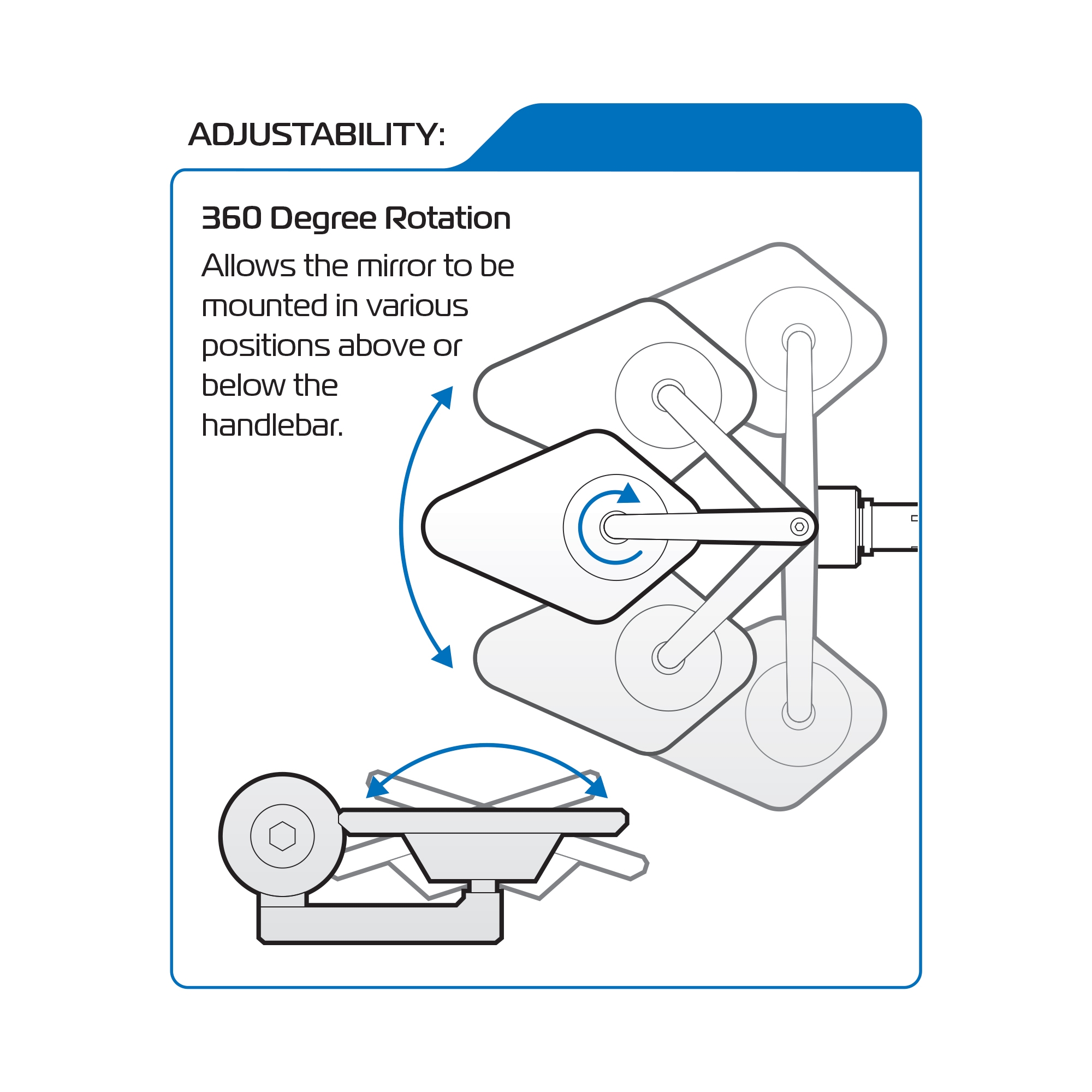 Arrow 360° Bar End Ayna